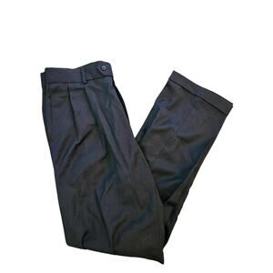 Stafford Dress Pants Mens 34x34 Dark Navy Pleated Polyester Rayon Stretch Fit